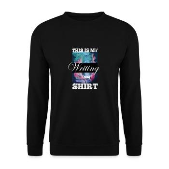 This is my writing shirt writer writer - Unisex Sweatshirt - black - Front - Alina (178cm) & Michal (187cm)