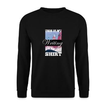 This is my writing shirt writer writer - Unisex Sweatshirt - black - Front - Alina (178cm) & Michal (187cm)