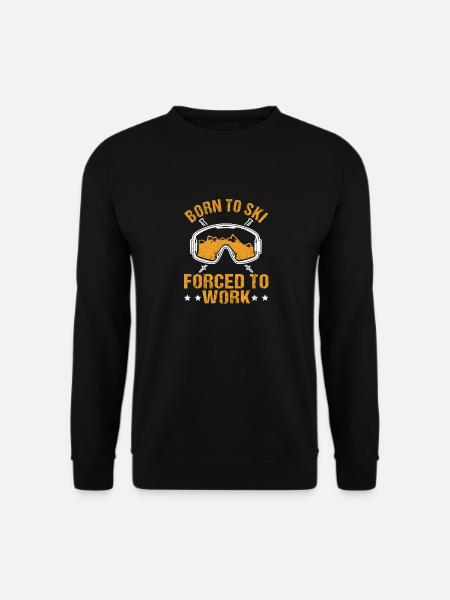 Lustig Skifahren Liebhaber Skifahrer Resort - Unisex Pullover - Schwarz