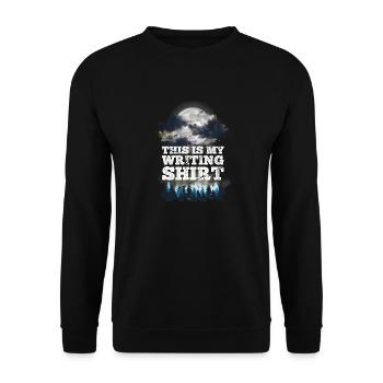 This is my writing shirt writer writer - Unisex Sweatshirt - black - Front - Alina (178cm) & Michal (187cm)