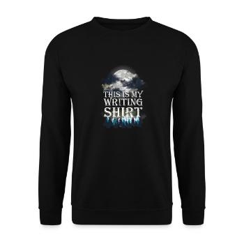 This is my writing shirt writer writer - Unisex Sweatshirt - black - Front - Alina (178cm) & Michal (187cm)