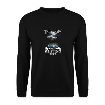 This is my writing shirt writer writer - Unisex Sweatshirt - black - Front - Alina (178cm) & Michal (187cm)