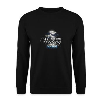 This is my writing shirt writer writer - Unisex Sweatshirt - black - Front - Alina (178cm) & Michal (187cm)