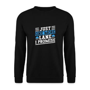 Shimmer nager juste une voie de plus je promets - Sweat-shirt Unisexe - noir - Devant - Alina (178cm) & Michal (187cm)