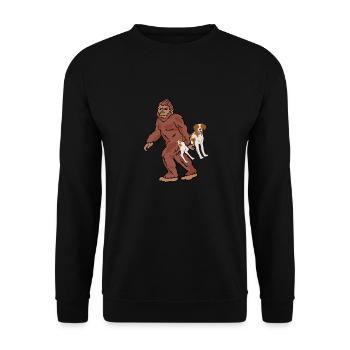 Épagneul Breton Epagneul Bigfoot Breton - Sweat-shirt Unisexe - noir - Devant - Alina (178cm) & Michal (187cm)