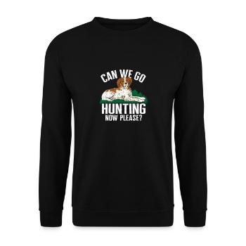 French Brittany Spaniel Epagneul Breton Gift - Unisex Sweatshirt - black - Front - Alina (178cm) & Michal (187cm)