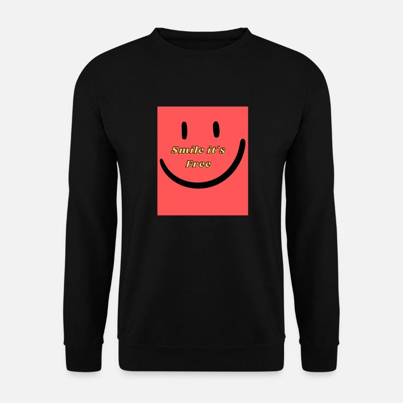 Smile it is for Free - Unisex Sweatshirt - black