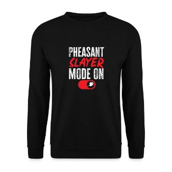 Pheasant hunting Pheasant Bird hunting Bird hunters - Unisex Sweatshirt - black - Front - Alina (178cm) & Michal (187cm)