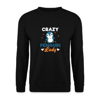 King Penguin Emperor Penguin Penguin Gift - Unisex Sweatshirt - black - Front - Alina (178cm) & Michal (187cm)