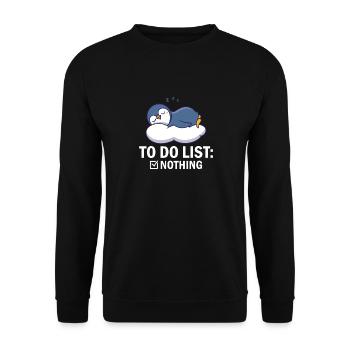 King Penguin Emperor Penguin Penguin Gift - Unisex Sweatshirt - black - Front - Alina (178cm) & Michal (187cm)