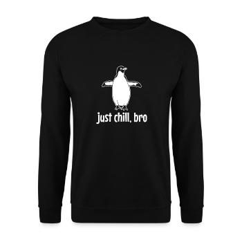 King Penguin Emperor Penguin Penguin Gift - Unisex Sweatshirt - black - Front - Alina (178cm) & Michal (187cm)
