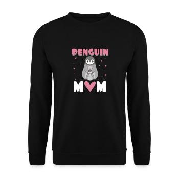 King Penguin Emperor Penguin Penguin Gift - Unisex Sweatshirt - black - Front - Alina (178cm) & Michal (187cm)