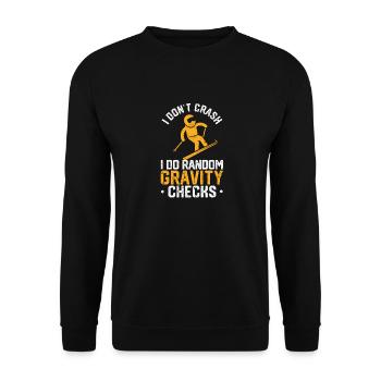 I don't crash, I do random - Unisex Sweatshirt - black - Front - Alina (178cm) & Michal (187cm)