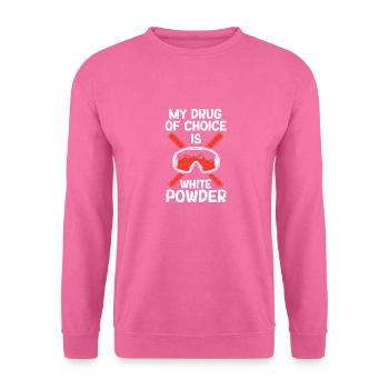 Skifahren Wintersportliebhaber Meine Droge - Unisex Pullover - Pink - Vorne
