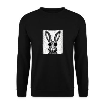 Rabbit Pet Pet Cool Lunettes de soleil Design - Sweat-shirt Unisexe - noir - Devant - Alina (178cm) & Michal (187cm)