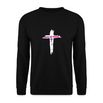 Dieu est cool foi chrétienne religion prier - Sweat-shirt Unisexe - noir - Devant - Alina (178cm) & Michal (187cm)