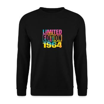 Limited Edition 1964 Graffiti - Unisex Sweatshirt - black - Front - Alina (178cm) & Michal (187cm)