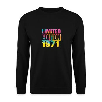 Limited Edition 1971 Graffiti - Unisex Pullover - Schwarz - Vorne - Alina (178cm) & Michal (187cm)