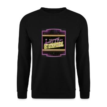 astronomy tshirt physics awesome telescope humor - Unisex Pullover - Schwarz - Vorne - Alina (178cm) & Michal (187cm)