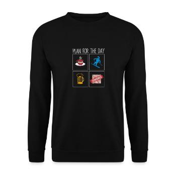 Ski Racing Skiers Downhill Skiing - Unisex Sweatshirt - black - Front - Alina (178cm) & Michal (187cm)