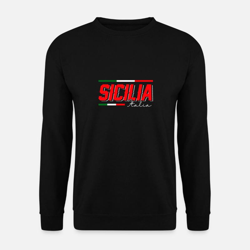 Sicile drapeau Sicile Palerme Italie - Sweat-shirt Unisexe - noir