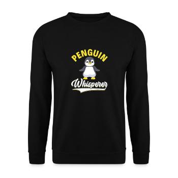 King Penguin Emperor Penguin Penguin Gift - Sweat-shirt Unisexe - noir - Devant - Alina (178cm) & Michal (187cm)