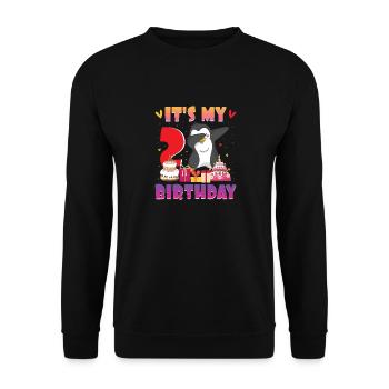 King Penguin Emperor Penguin Penguin Gift - Unisex Sweatshirt - black - Front - Alina (178cm) & Michal (187cm)