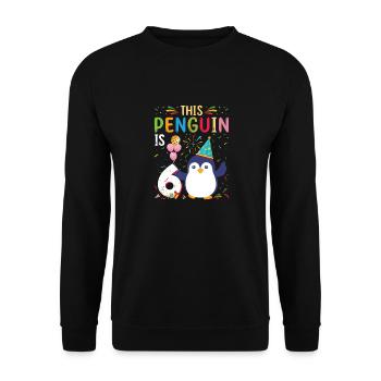 King Penguin Emperor Penguin Penguin Gift - Unisex Sweatshirt - black - Front - Alina (178cm) & Michal (187cm)