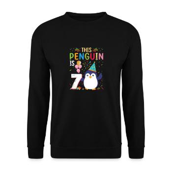 King Penguin Emperor Penguin Penguin Gift - Sweat-shirt Unisexe - noir - Devant - Alina (178cm) & Michal (187cm)