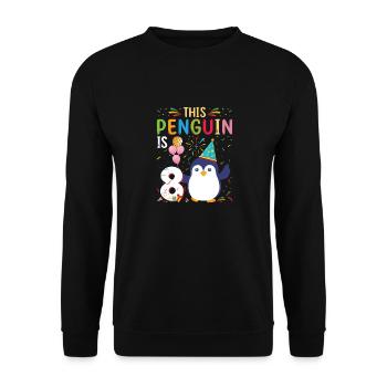 King Penguin Emperor Penguin Penguin Gift - Unisex Sweatshirt - black - Front - Alina (178cm) & Michal (187cm)