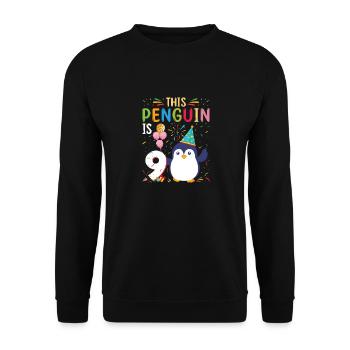 King Penguin Emperor Penguin Penguin Gift - Unisex Sweatshirt - black - Front - Alina (178cm) & Michal (187cm)