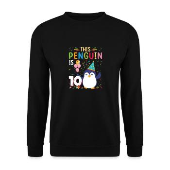 King Penguin Emperor Penguin Penguin Gift - Sweat-shirt Unisexe - noir - Devant - Alina (178cm) & Michal (187cm)
