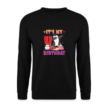 King Penguin Emperor Penguin Penguin Gift - Unisex Sweatshirt - black - Front - Alina (178cm) & Michal (187cm)
