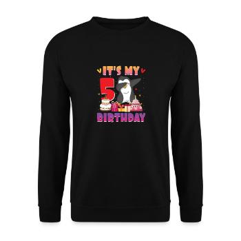 King Penguin Emperor Penguin Penguin Gift - Unisex Sweatshirt - black - Front - Alina (178cm) & Michal (187cm)