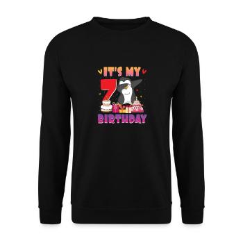 King Penguin Emperor Penguin Penguin Gift - Unisex Sweatshirt - black - Front - Alina (178cm) & Michal (187cm)