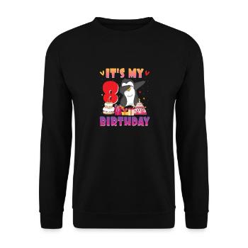 King Penguin Emperor Penguin Penguin Gift - Unisex Sweatshirt - black - Front - Alina (178cm) & Michal (187cm)