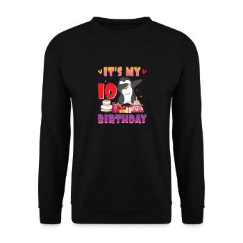 King Penguin Emperor Penguin Penguin Gift - Unisex Sweatshirt - black - Front - Alina (178cm) & Michal (187cm)
