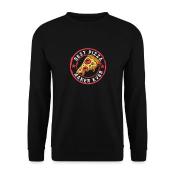 Pizza Baker Pizza Lovers Pizza Gift - Unisex Sweatshirt - black - Front - Alina (178cm) & Michal (187cm)