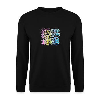 Limited Edition 1988 Graffiti - Unisex Sweatshirt - black - Front - Alina (178cm) & Michal (187cm)