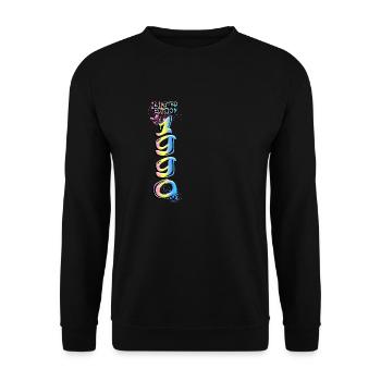 Limited Edition 1990 Graffiti - Unisex Sweatshirt - black - Front - Alina (178cm) & Michal (187cm)