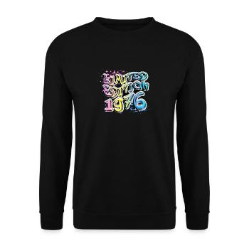 Édition limitée 1976 Graffiti - Sweat-shirt Unisexe - noir - Devant - Alina (178cm) & Michal (187cm)