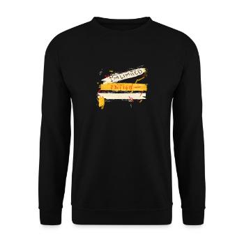 Ich Bin Begrenzte Kunstfarbe Maler -Striche - Unisex Pullover - Schwarz - Vorne - Alina (178cm) & Michal (187cm)