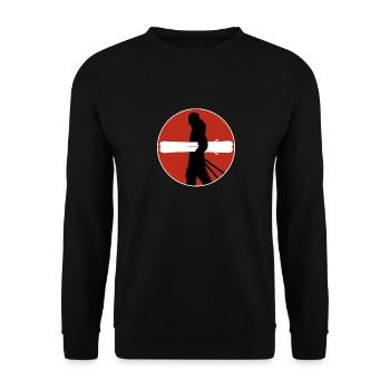 Alpin Sports d'hiver Ski Montagne Alpes Piste de - Sweat-shirt Unisexe - noir - Devant - Alina (178cm) & Michal (187cm)