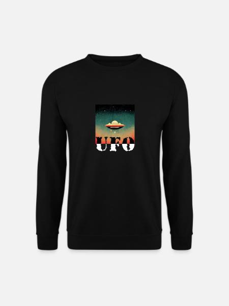 UFO Retro - Unisex Pullover - Schwarz