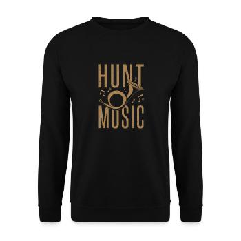 Création du groupe Jagdhorn Jäger Music - Sweat-shirt Unisexe - noir - Devant - Alina (178cm) & Michal (187cm)