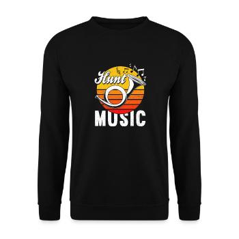 Jagdhorn Jäger Music group design - Unisex Sweatshirt - black - Front - Alina (178cm) & Michal (187cm)