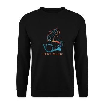 Création du groupe Jagdhorn Jäger Music - Sweat-shirt Unisexe - noir - Devant - Alina (178cm) & Michal (187cm)