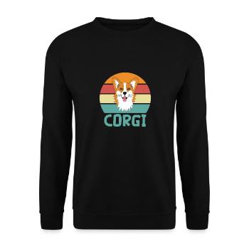 Amoureux des chiens Gallois Corgi Pembroke - Sweat-shirt Unisexe - noir - Devant - Alina (178cm) & Michal (187cm)
