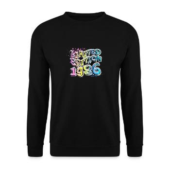 Édition limitée 1986 Graffiti - Sweat-shirt Unisexe - noir - Devant - Alina (178cm) & Michal (187cm)