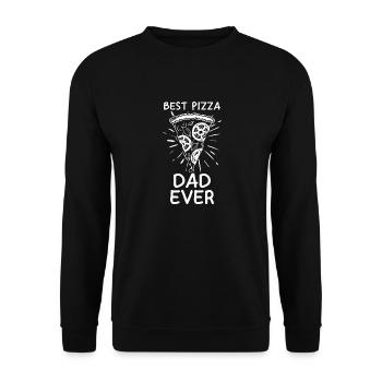 Best Pizza Dad Ever - Unisex Sweatshirt - black - Front - Alina (178cm) & Michal (187cm)